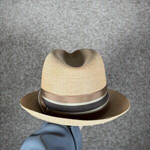 Resistol Stagecoach Straw Cowboy Hat Self-Conforming Sz 7"1/8 Rancher Long Oval